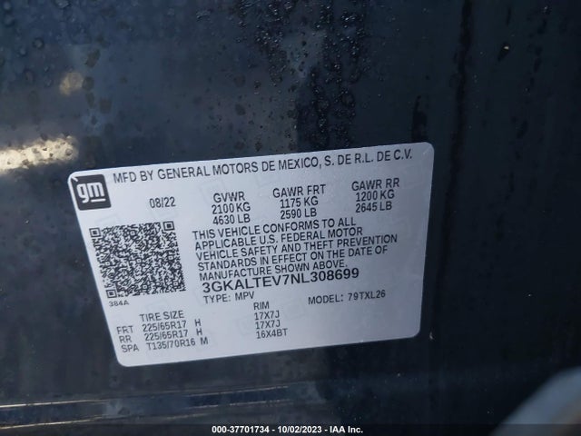GMC Terrain Sle 2022 3GKALTEV7NL308699 Image 9