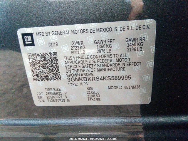 Chevrolet Blazer Premier 2019 3GNKBKRS4KS589995 Image 9