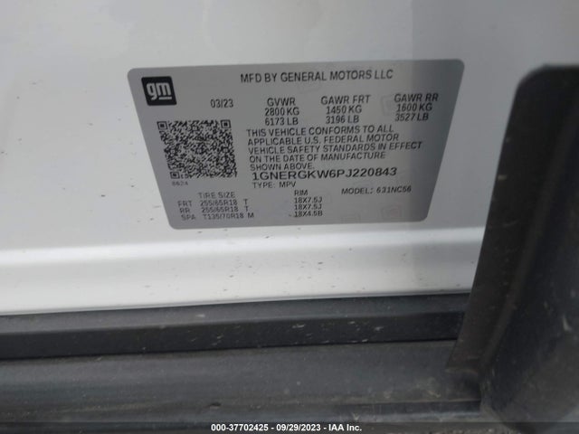 Chevrolet Traverse Lt Cloth 2023 1GNERGKW6PJ220843 Image 9