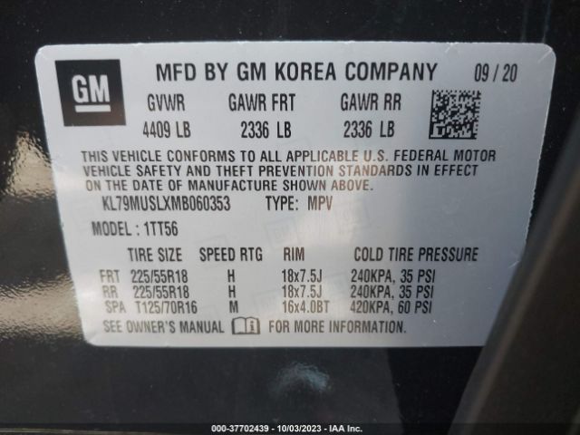 2021 CHEVROLET TRAILBLAZER KL79MUSLXMB060353 Photo 8