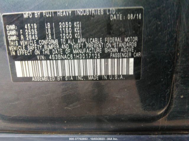 4S3BNAC61H3017125 Subaru Legacy Premium