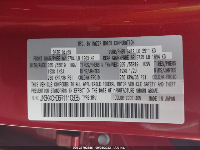 Mazda Cx-90 3.3 Turbo Preferred Plus 2024 JM3KKCHD6R1110335 Image 9