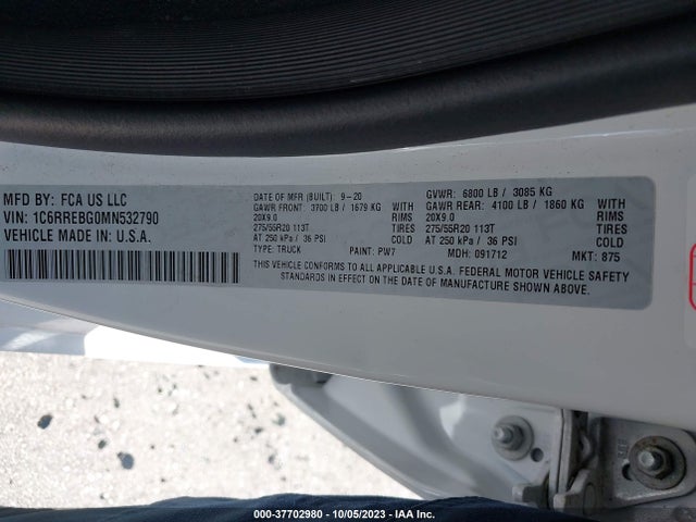 1C6RREBG0MN532790 RAM 1500 Big Horn