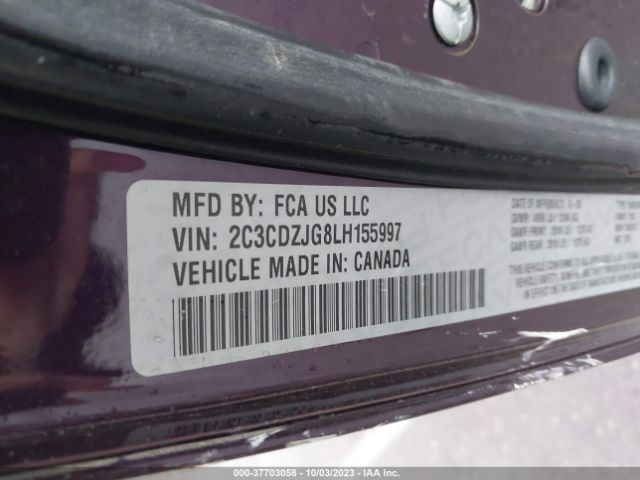 2C3CDZJG8LH155997 Dodge Challenger Gt 50th Anniversary