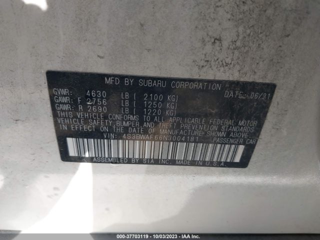 4S3BWAF66N3004181 Subaru Legacy Premium
