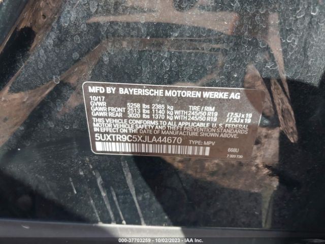 5UXTR9C5XJLA44670 BMW X3 Xdrive30i