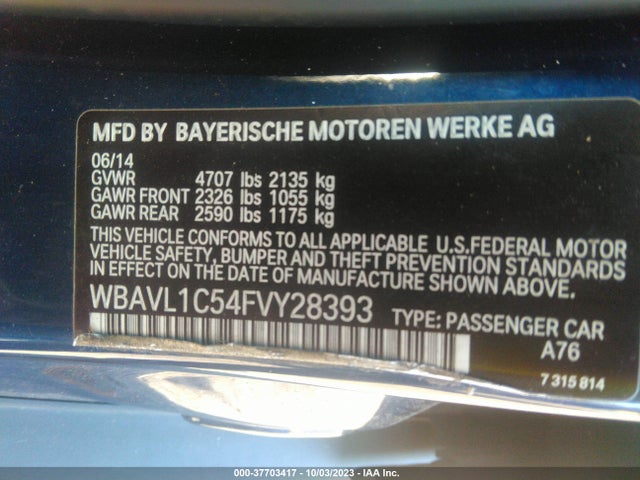 BMW X1 Xdrive28i 2015 WBAVL1C54FVY28393 Image 9