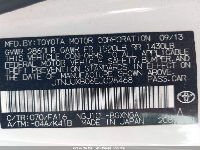 JTNJJXB06EJ028468 Scion IQ