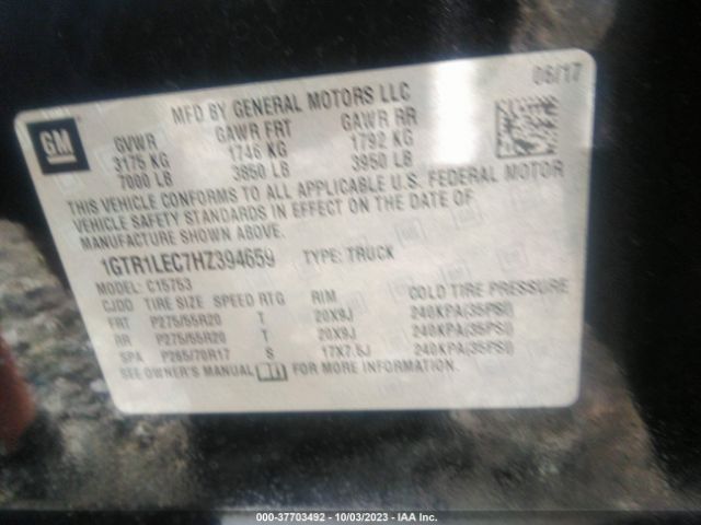 1GTR1LEC7HZ394659 GMC SIERRA 1500