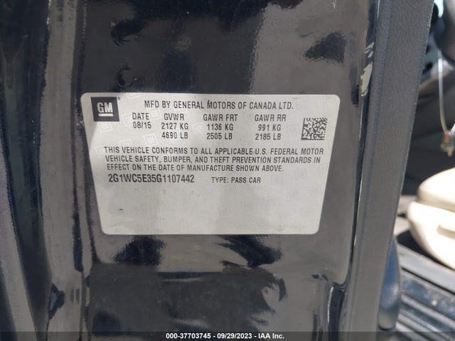 Chevrolet Impala Limited Ltz 2016 2G1WC5E35G1107442 Image 9