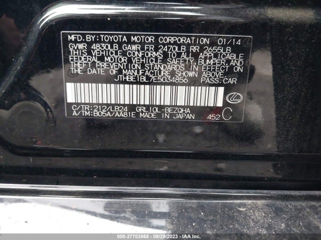 Lexus GS 350 2014 JTHBE1BL7E5034856 Image 9