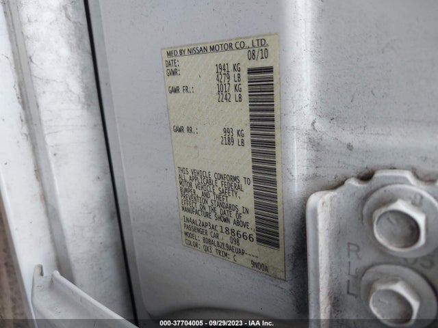 2010 NISSAN ALTIMA 2.5 S VIN: 1N4AL2AP3AC188666