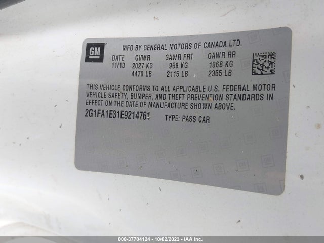 Chevrolet Camaro 2ls 2014 2G1FA1E31E9214761 Image 9