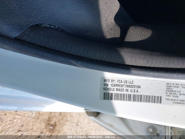 1C6RREBT7NN329104 RAM 1500 Lone Star
