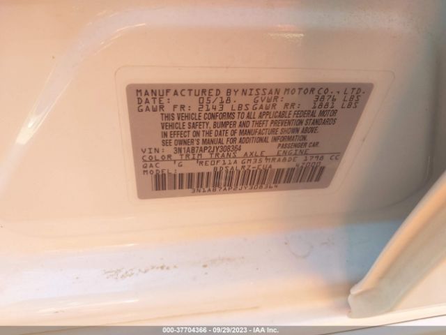 3N1AB7AP2JY308364 Nissan SENTRA SR