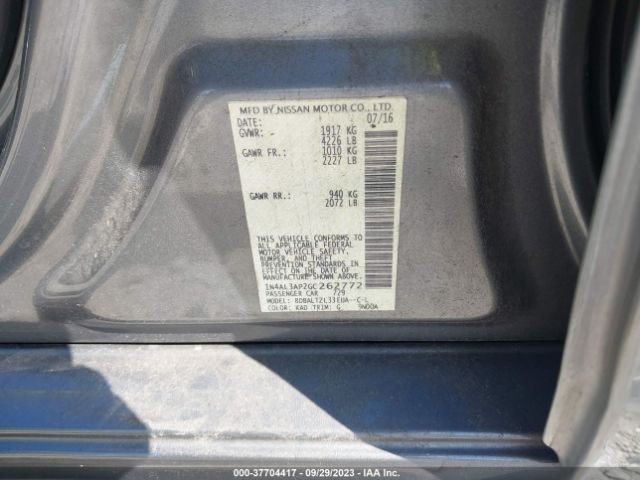 1N4AL3AP2GC262772 Nissan Altima 2.5 Sl