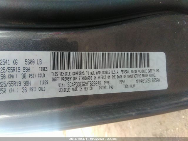 3C4PDDEG2HT620248 Dodge JOURNEY GT