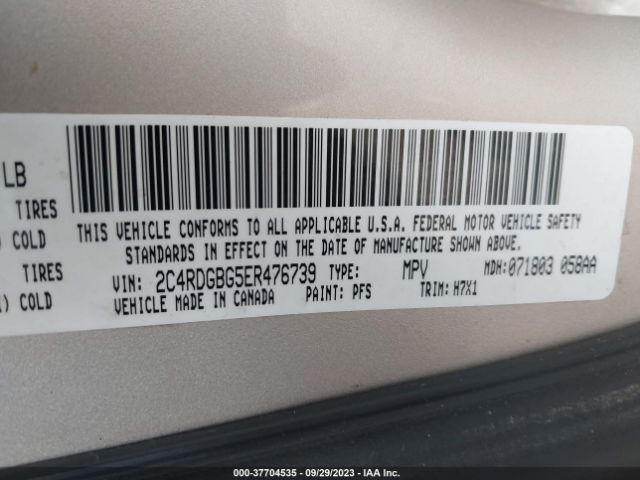 2C4RDGBG5ER476739 Dodge Grand Caravan American Value Pkg