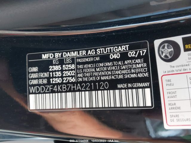 WDDZF4KB7HA221120 Mercedes-Benz E-class E 300