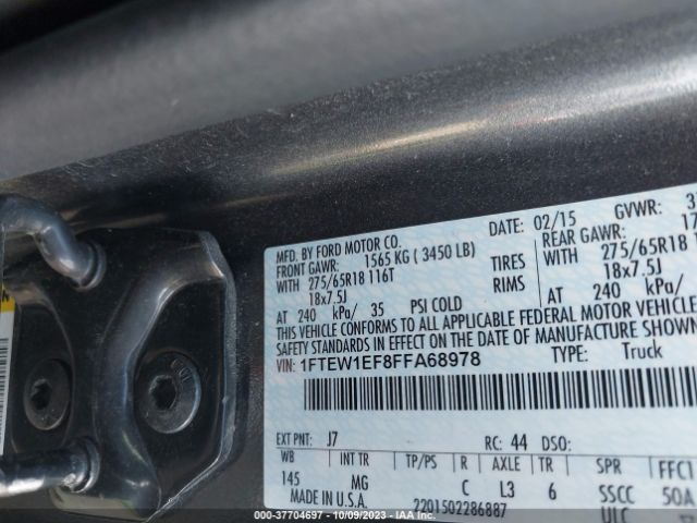 1FTEW1EF8FFA68978 Ford F-150 Xlt/xl/lariat/platinum