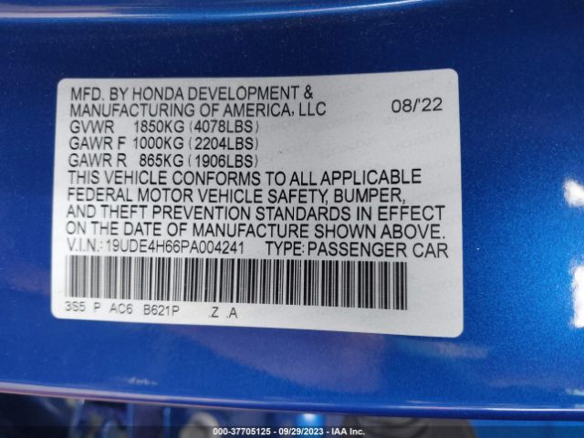19UDE4H66PA004241 Acura Integra W/a-spec Tech Package