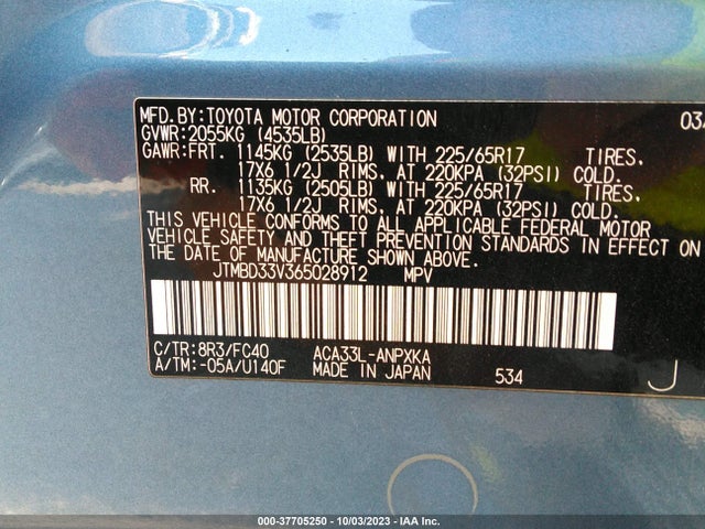 2006 TOYOTA RAV4 JTMBD33V365028912 Photo 8