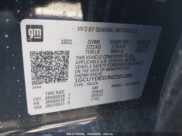 Chevrolet Silverado 1500 Ltd Lt 2022 1GCUYDED3NZ101288 Image 9