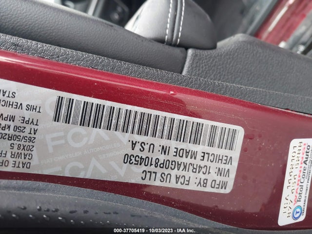 1C4RJKAG0P8104530 Jeep Grand Cherokee L Altitude
