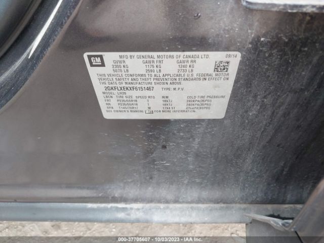 2GKFLXEKXF6151467 GMC Terrain Slt