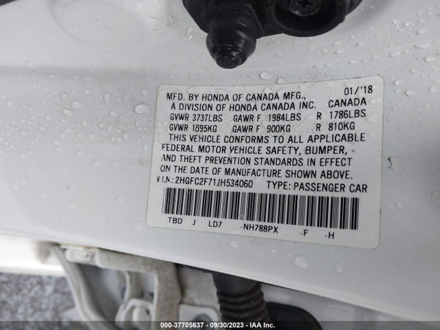 Honda Civic Sedan Ex 2018 2HGFC2F71JH534060 Image 9