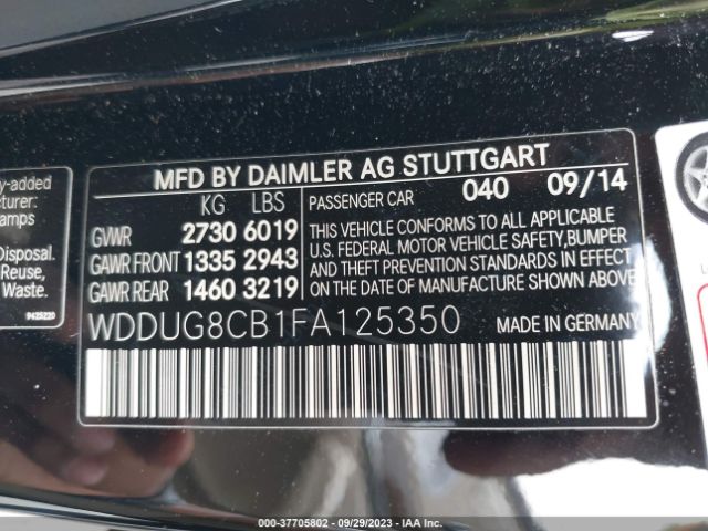 WDDUG8CB1FA125350 Mercedes-Benz S-class S 550