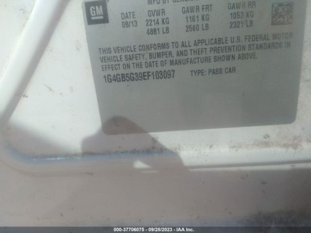 1G4GB5G39EF103097 Buick Lacrosse Leather