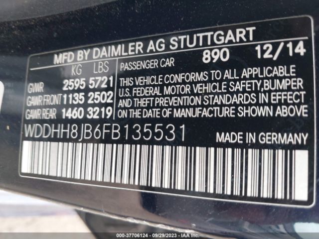 WDDHH8JB6FB135531 Mercedes-Benz E-class E 350 Luxury