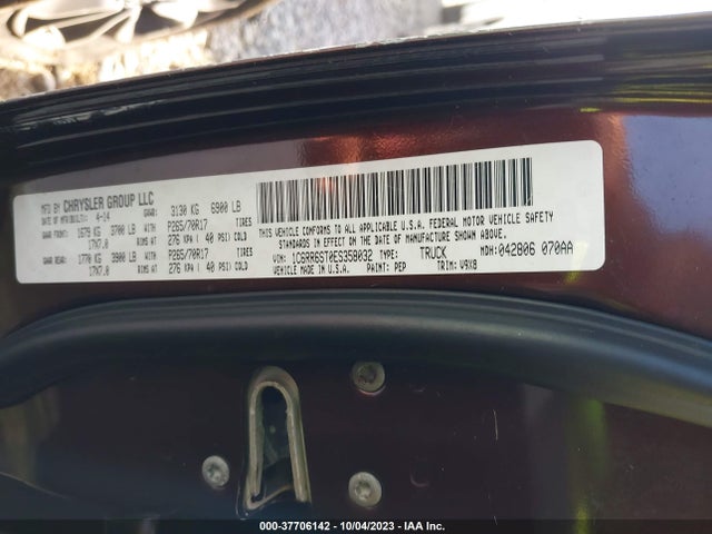 1C6RR6ST0ES358032 RAM 1500 Tradesman