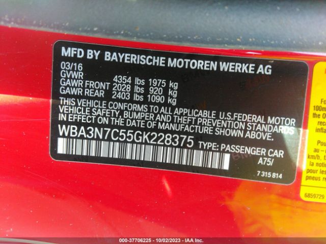WBA3N7C55GK228375 BMW 428i