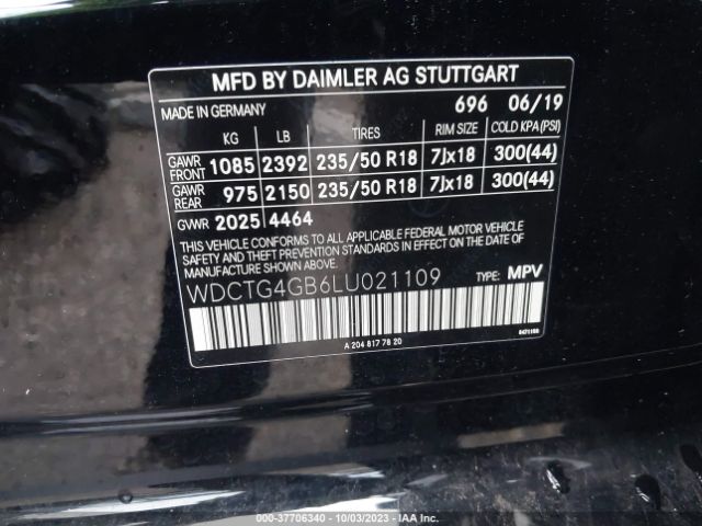 2020 MERCEDES-BENZ GLA WDCTG4GB6LU021109 Photo 8