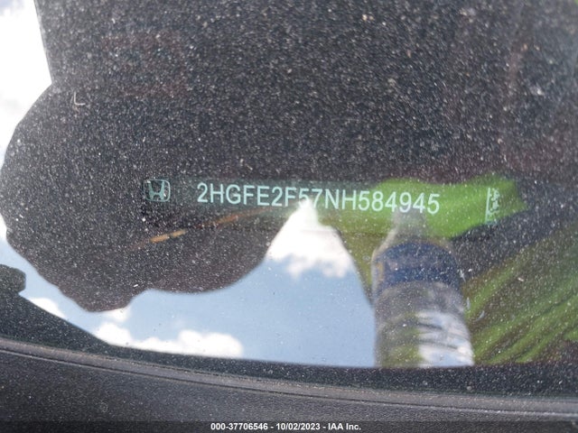 Honda Civic Sport 2022 2HGFE2F57NH584945 Image 9