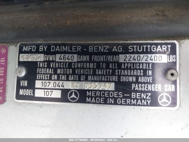 1977 MERCEDES BENZ 560 10704412035947    Photo 8
