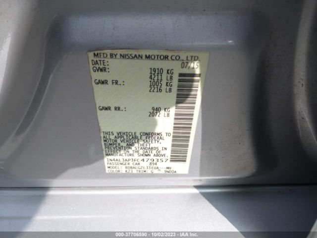 1N4AL3AP3FC479357 Nissan Altima 2.5 S
