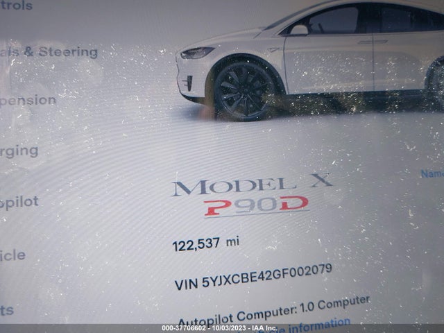 Tesla Model X P90d/75d/p100d 2016 5YJXCBE42GF002079 Image 7