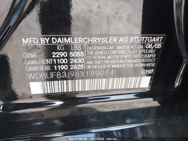 2006 MERCEDES-BENZ E-CLASS WDBUF83J96X189054 Photo 8