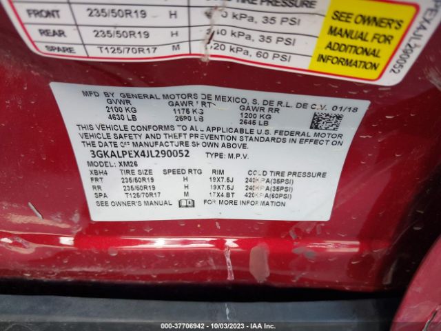 3GKALPEX4JL290052 GMC Terrain Slt