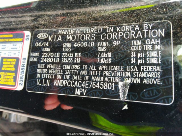 KNDPCCAC4E7645801 KIA Sportage Ex