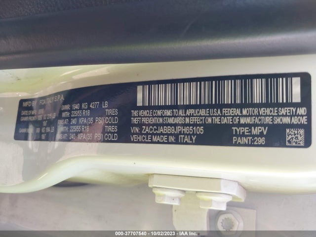 Jeep Renegade Latitude 2018 ZACCJABB9JPH65105 Image 9