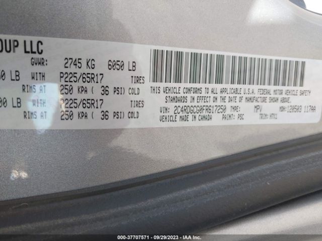 2C4RDGCG0FR617250 Dodge Grand Caravan Sxt