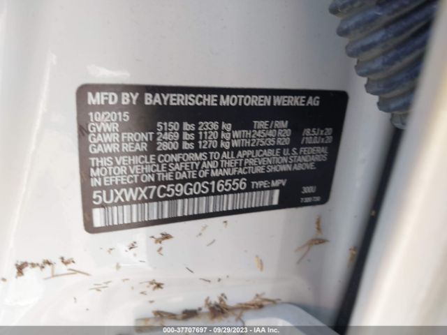 5UXWX7C59G0S16556 BMW X3 Xdrive35i