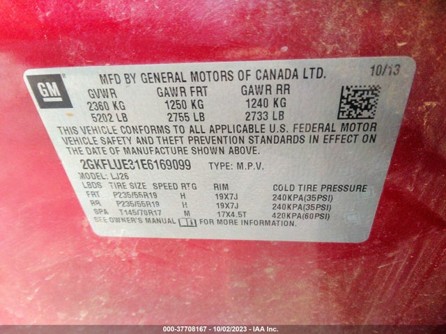 GMC Terrain Denali 2014 2GKFLUE31E6169099 Image 9