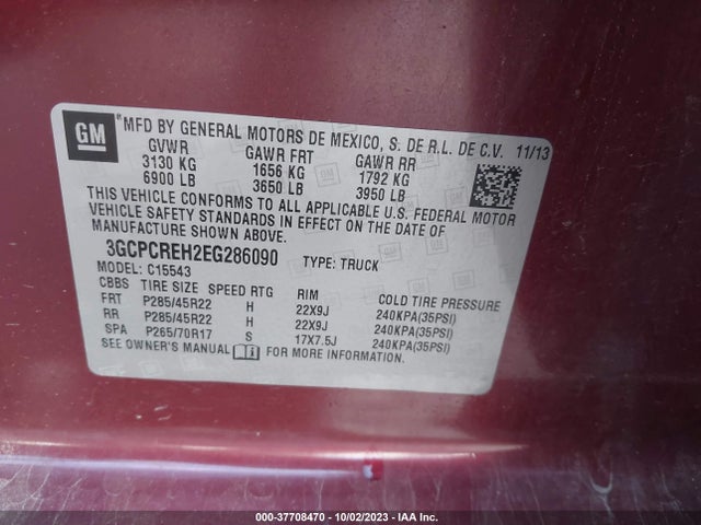 Chevrolet Silverado 1500 Lt 2014 3GCPCREH2EG286090 Image 9