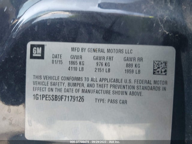 Chevrolet Cruze 2lt Auto 2015 1G1PE5SB9F7179126 Image 9