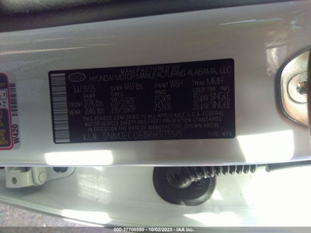 5NMJECDE8RH303375 Hyundai Tucson Limited